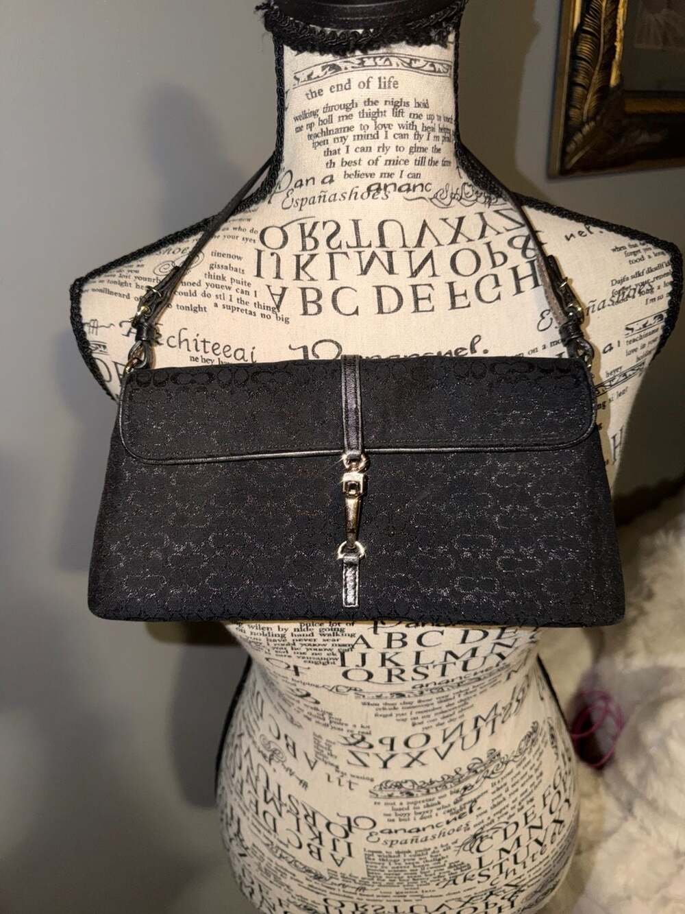 Vintage Coach Hamptons Signature Clip Demi Flap Shoulder Bag 6380